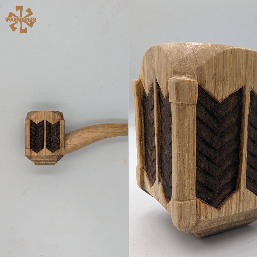 Thorin Oakenshield Pipe – Handmade Oak and Walnut Smoking Pipe