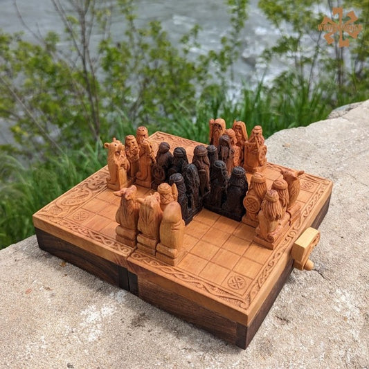 Handcrafted Tablut board game with Konung Rurik theme
